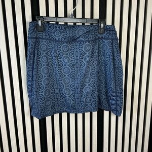 DEVOPS Blue Patterned Women's Skorts, Sz L